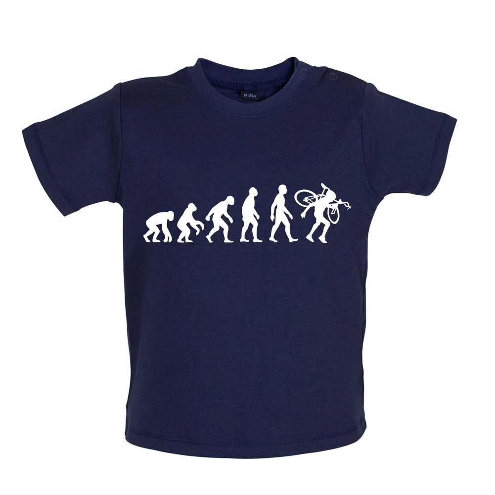 Evolution Of Man Cyclo Cross - Baby T-Shirt / Babygrow - Bicycle Cycling 110