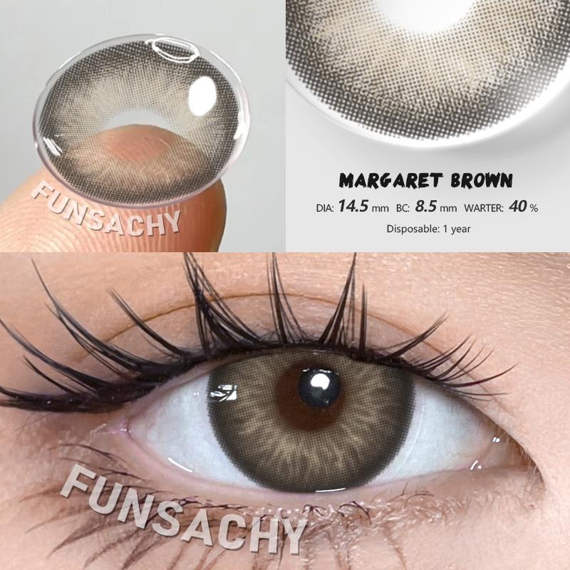 FUNSACHY Colored Lenses 1pair Brown Natural Eye Makeup Contacts Gray Pupils Blue Green Lens Yearly Fashion Cosmetics SoftLens