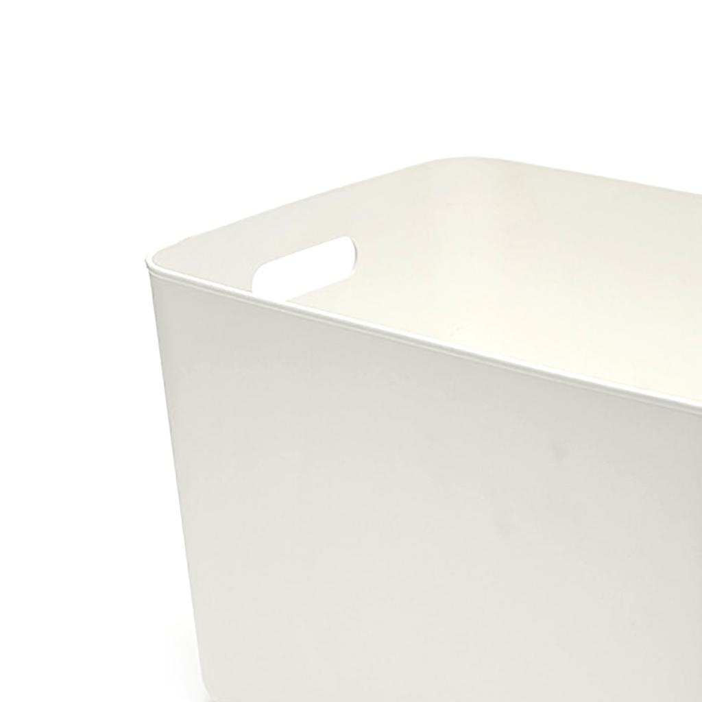 Organizer Bins PET White Large Capacity Multifunctional with Handles Pantry Storage Bins for Bathroom Food
