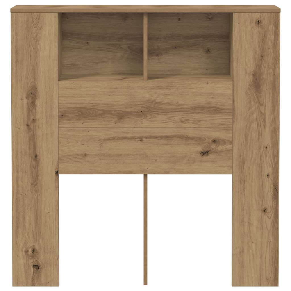 vidaXL Kopfteil mit Ablagen Artisan-Eiche 100x18,5x102,5cm Holzwerkstoff