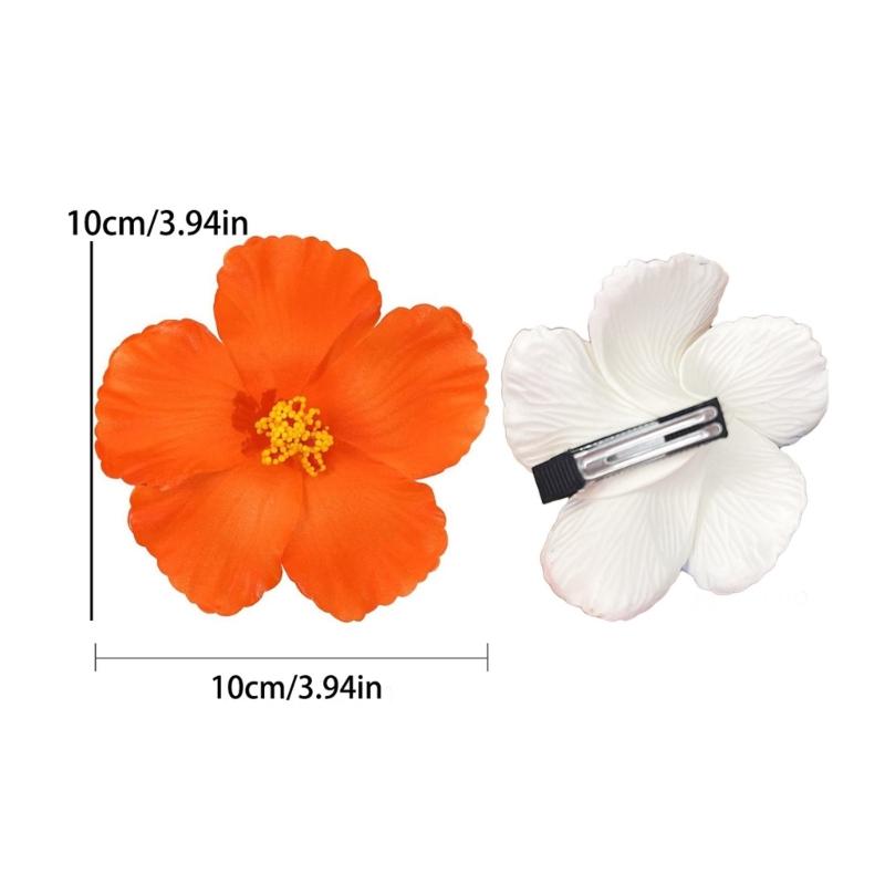 Pack Of 3 Flower Hair Clip For Women Slip Resistant Plumeria Plan Party Wedding Hair Styling