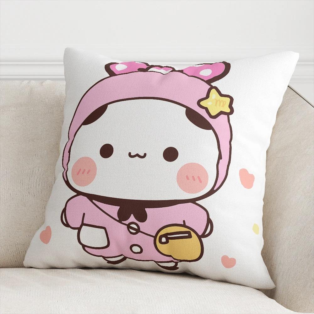 Office Living Room Home Pillowcase Kawaii Cartoon Bear Pattern Pillowcase Car Ornaments