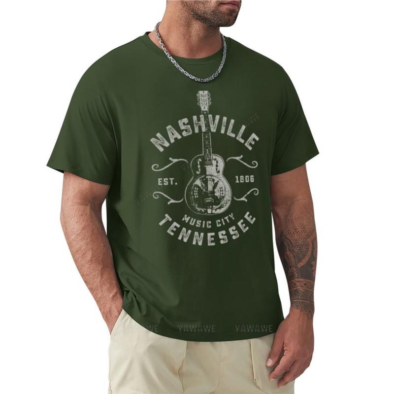 Nashville Music City Tennessee T-Shirt T-shirt Custom T Shirt Kawaii Clothes Mens Clothing