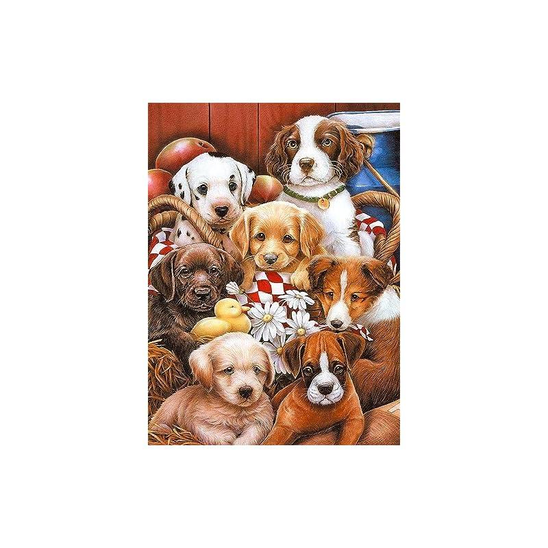 CHengQiSM 100-Piece Jigsaw Puzzle, Dog, Large Pieces, Dog Photo Puzzle, Animal Puzzle, Kids & Adults, Beginner, Dog Toy, Ages 6+, Gift (45x35cm)