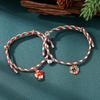 Nouveau Simple hiver mode fille Bracelet bonhomme de neige beignet pendentif Bracelet cloche de noël deux pièces père noël Couple costume élégant Bracelet