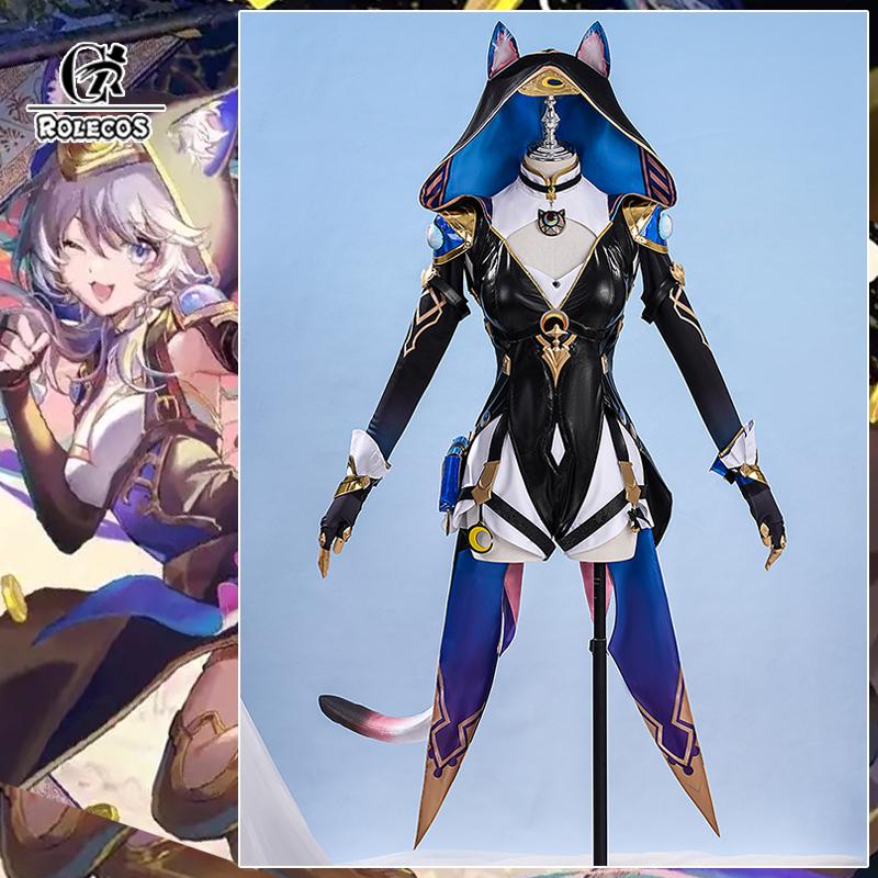 

Game Honkai Star Rail Cipher Cosplay Costume Thief Star Cipher Cat Women Jumpsuit Halloween Carnival Party Suit XL