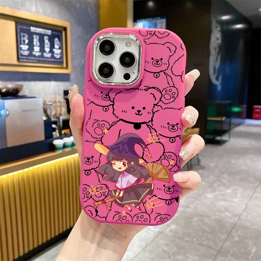 Phone Case: 2D Flat Design Suitable for iPhone 18 17 16 15 14 13 Pro Protective Case, Couple Style, Dreamy Girl, Christmas and Halloween Gifts
