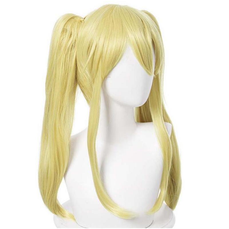 50CM Shoet Wigs Cosplay Costumes Anime Kakegurui Mary Saotome Meari Blonde Ponytail Hair Heat Resistant Cosplay Wig