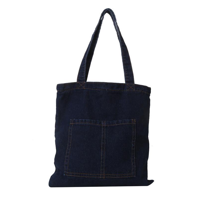 Cowboy Canvas Compact Shoulder Bag With Stitch Detailing For Street Fashion