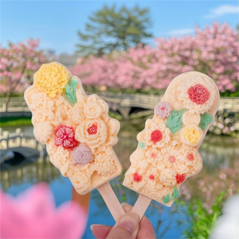 Flower Silicone Mold Ices Ices Cream Mold Tray Easy to Clean