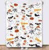 Coperta Zucca Horror di Halloween – Morbido Plaid in Pile di Flanella per Divano, Letto, Riposo & Decorazione di Halloween