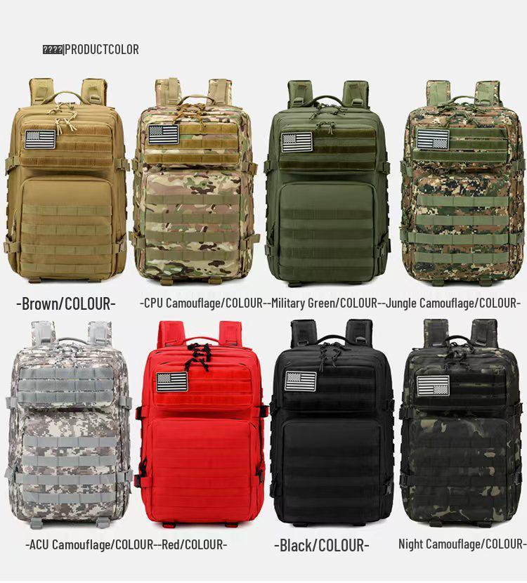 Large Tactical Camouflage Backpack for Military, Camping, and Hiking