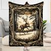 Deer Blanket Durable Comfort Great for Bedding Office Chair Bed for All Seasons Playful Design Suitable for Gifting Relatives and Friends