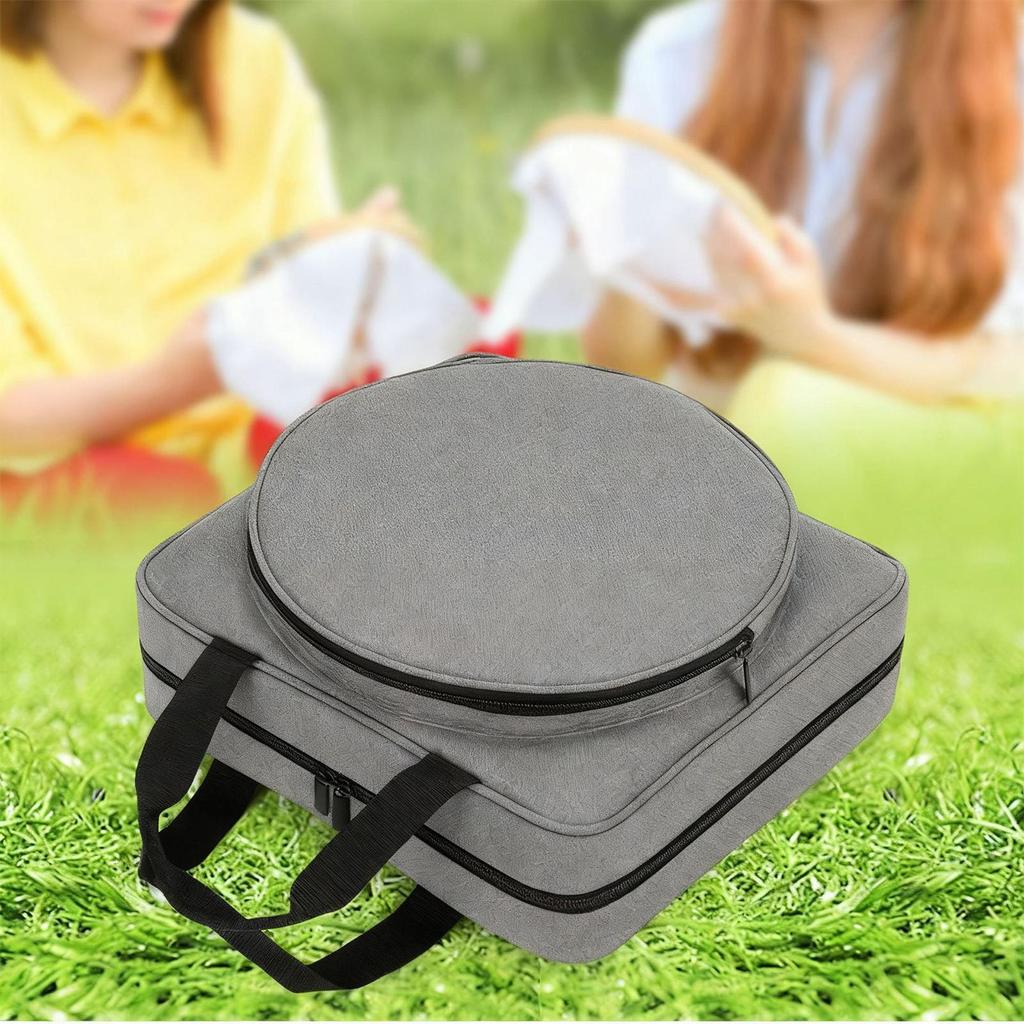 Portable Embroidery Organizer Bag with Multi Pocket Oxford Cloth Embroidery Project Bag for Hoop Embroidery Supplies Bag