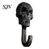 Halloween-Thema Wanddekoration Totenkopf Haken, 3D-gedruckter Gotischer Dekorativer Klebe-Schlüsselhakenhalter, Montierter Aufbewahrungs-Organizer für Zuhause Schlafzimmer Badezimmer