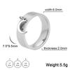 Heart Charm Rings for Women Bohemian Stainless Steel Gold Aesthetic Ring Trend Korean Jewelry Birthday Gift