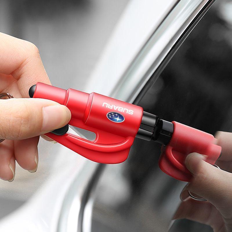 2-in-1 Car Tools Car Safety Hammer Window Breake Life Saving Seat Belt Cutter For Subaru Impreza STI Forester Outback XV Crosstrek Legacy WRX