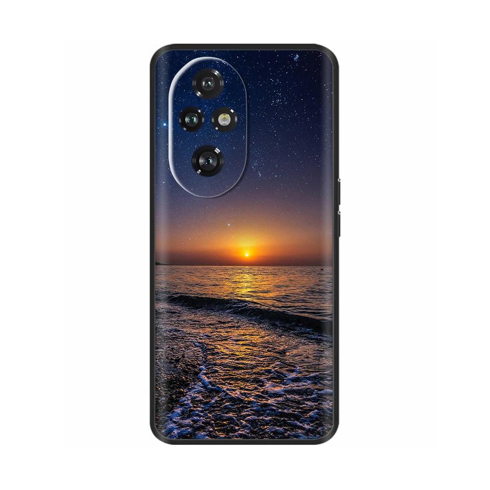 Für Honor 200 Pro Hülle Niedlich Weich Silikon TPU Coque Funda für Honor 200 Pro honor200 Handyhülle Schwarz Capas Für Honor 200 Lite