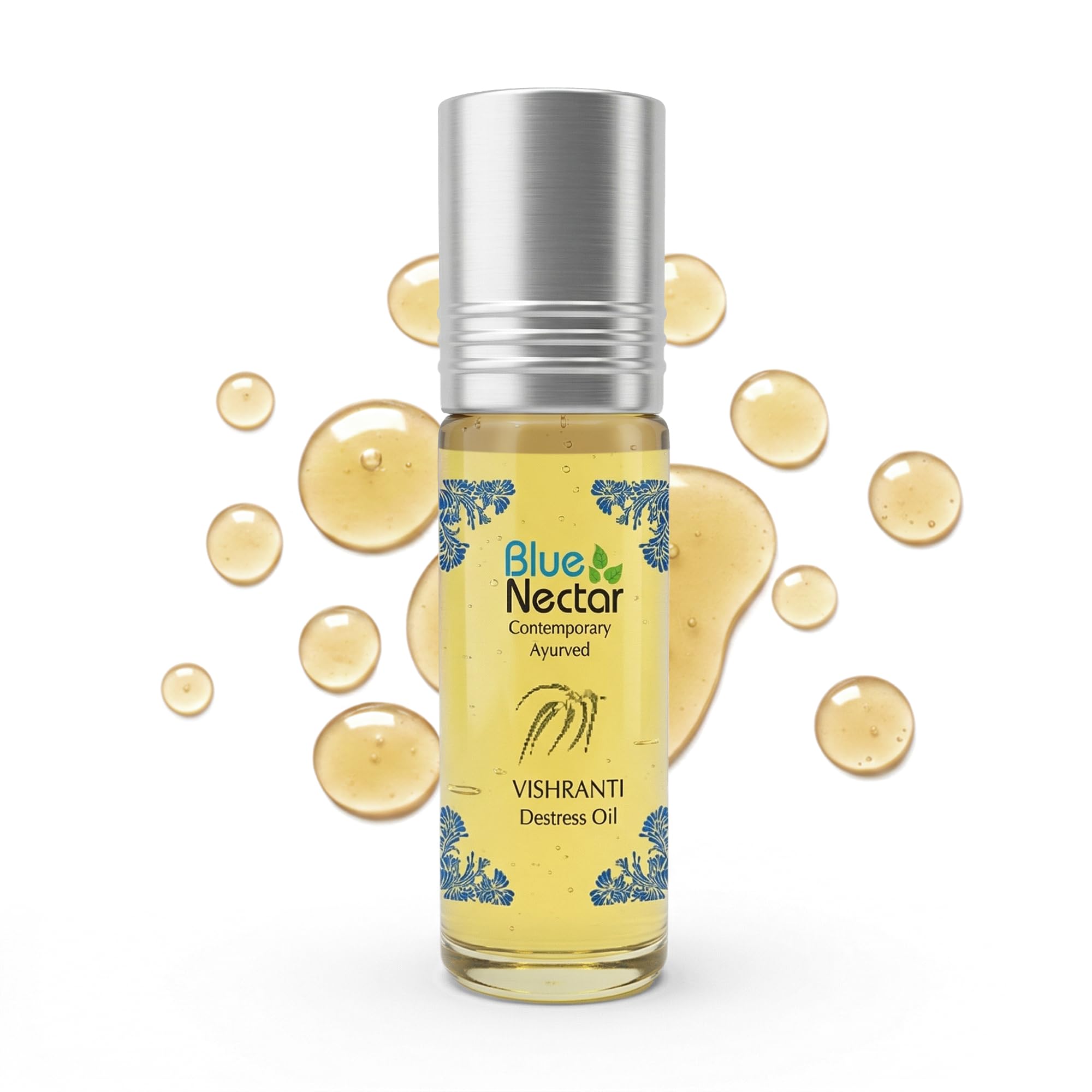 Масло Blue Nectar Destress в роллере, для облегчения головной боли, мигрени и синусита, 9 мл