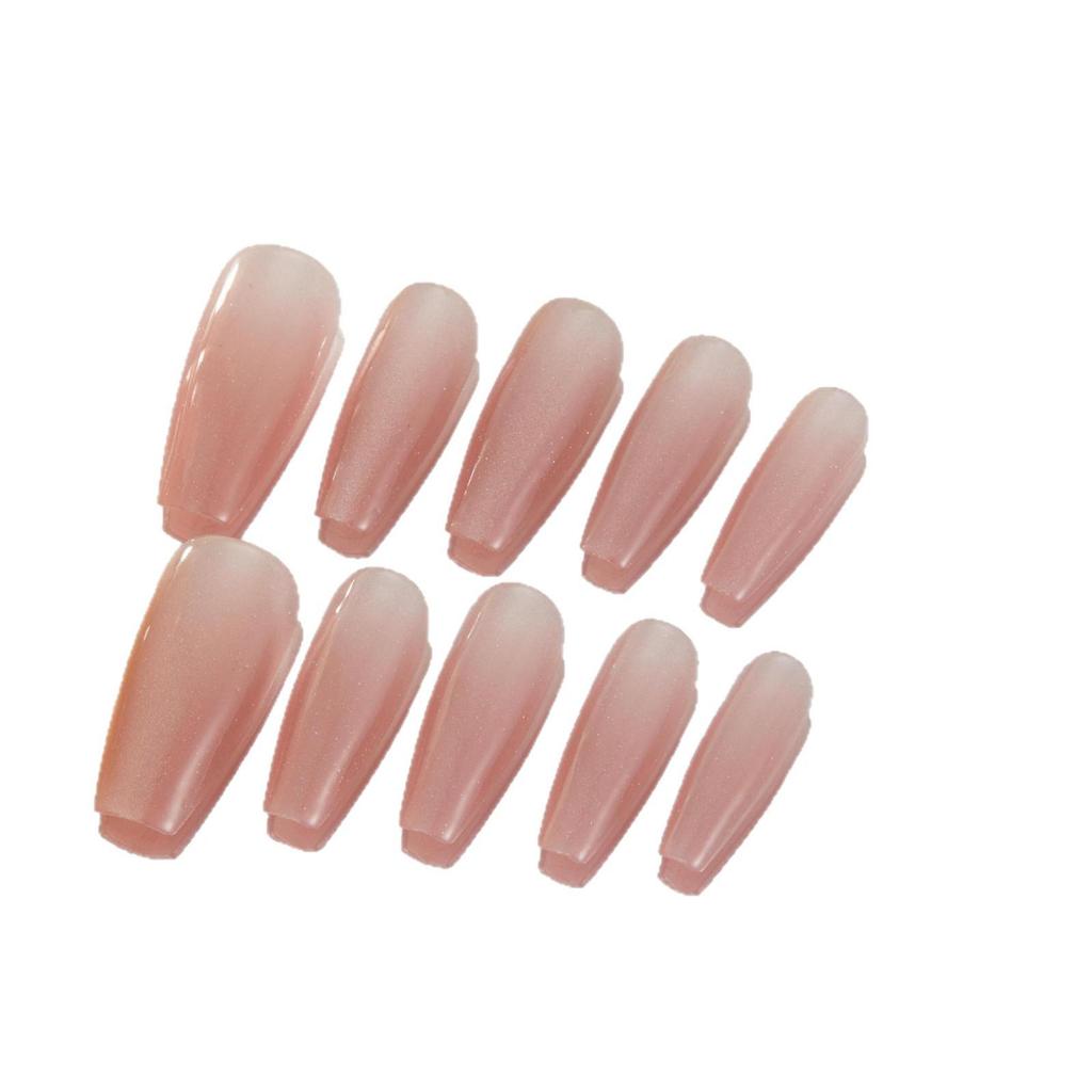 High-End Handmade Wearable Fake Nails - Flash Diamond Style for a Whiter Skin Look.