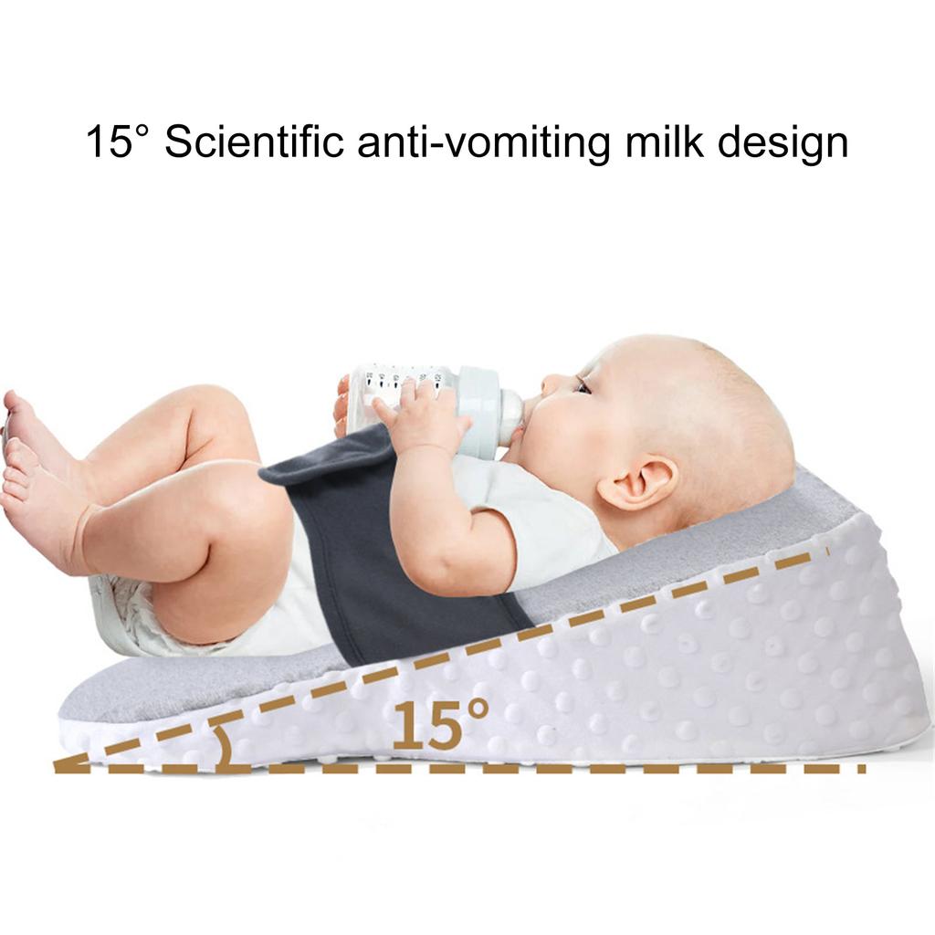 Neigungskissen für Säuglinge, atmungsaktives Babykissen, Unisex-Babyliege, zur Reduzierung von Reflux und zur Verbesserung des Komforts