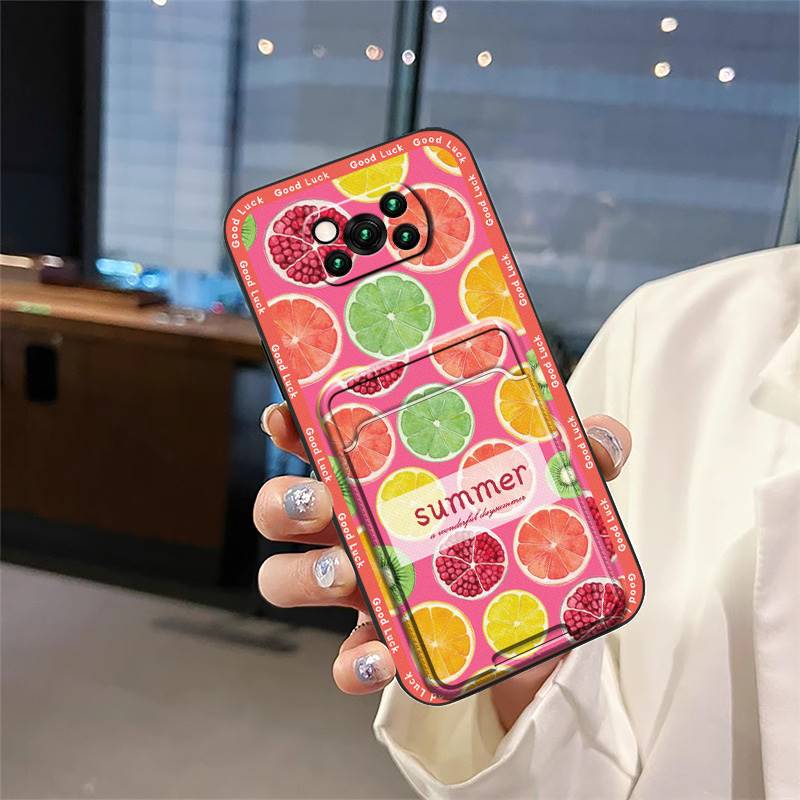Card Bag Shockproof Phone Case For Xiaomi Poco X3 NFC/X3 Pro Waterproof Full Wrap Dirt-resistant Anti-dust Silicone Cute