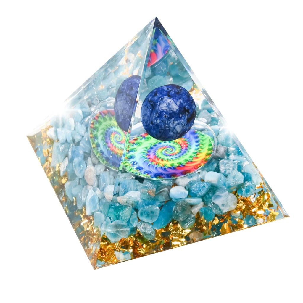 Orgonite Crystal Orgone Pyramid Tree of Life Energy Tower Nature Reiki Healing Chakra Object (H)