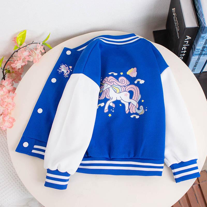 Girls' Casual Coat 2025 Spring and Autumn Children's Baseball Uniform Loose Jacket