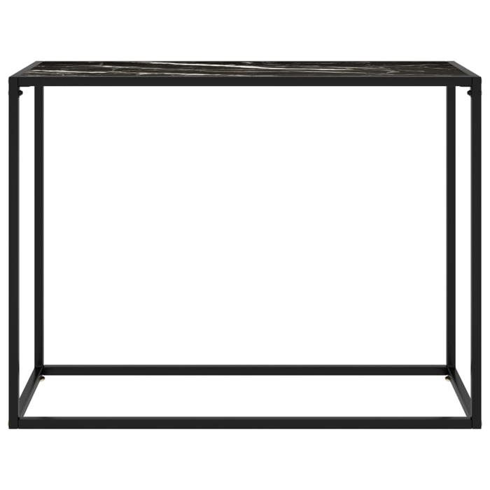 VidaXL Table console Noir, 100x35x75 cm Verre trempé