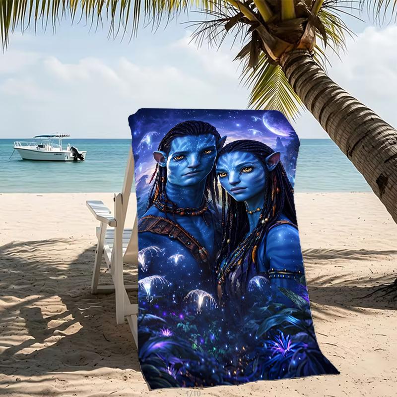 Beach Towel with Avatar Pattern - Soft,absorbent,machine Washable Lightweight&Modern,swimming,Travel Essentials