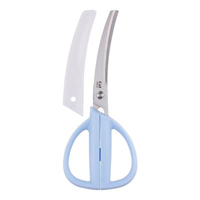 KAI KITCHEN Curved Kitchen Scissors for Easy To Comes with a Dishwasher Little Chef Blue KAI KITCHEN FG5207 Children, Storage, Carry, Cap, Safe, Club,