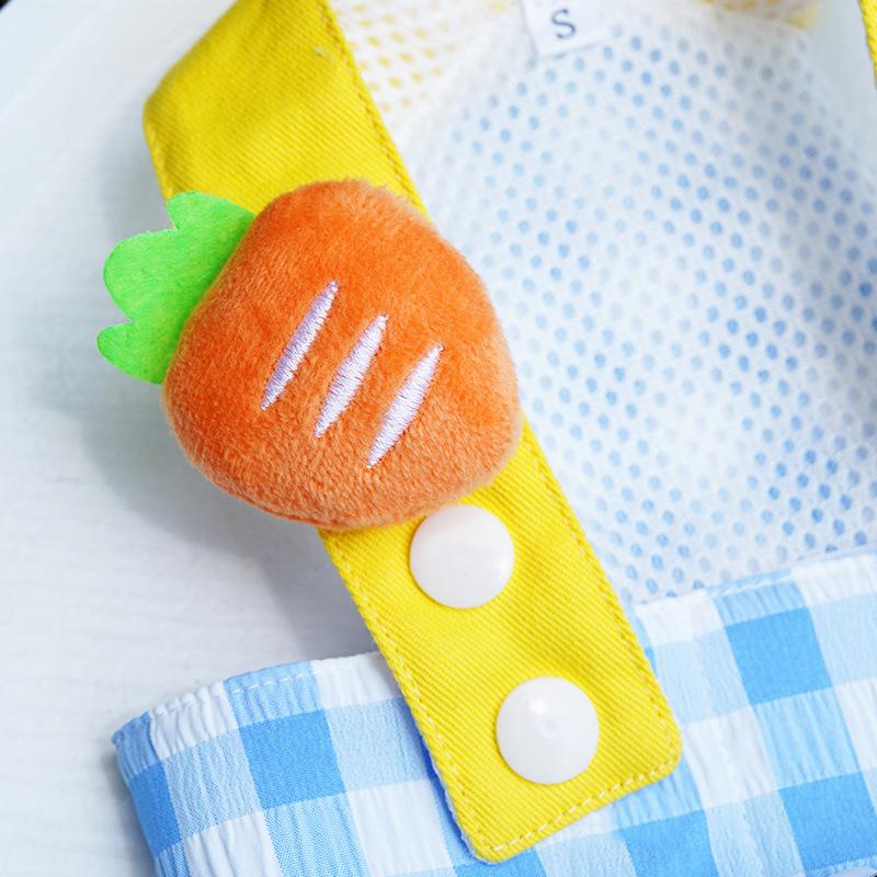 Cartoon Pet Harness Leash Sun Hat Set Cute Kitten Puppy Costume Cat Small Dogs Vest Harness Rope Cap Outdoor Supplies