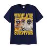 Funny Tummy Ache Survivor Raccoon Meme Print Tee Shirt Unisex Wounisex Humor Cute Oneck Tshirts Fashion High Quality Cotton T Shirts