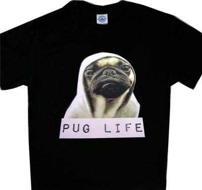 Pug Life Tee Black Hirt Brand Funny Dog
