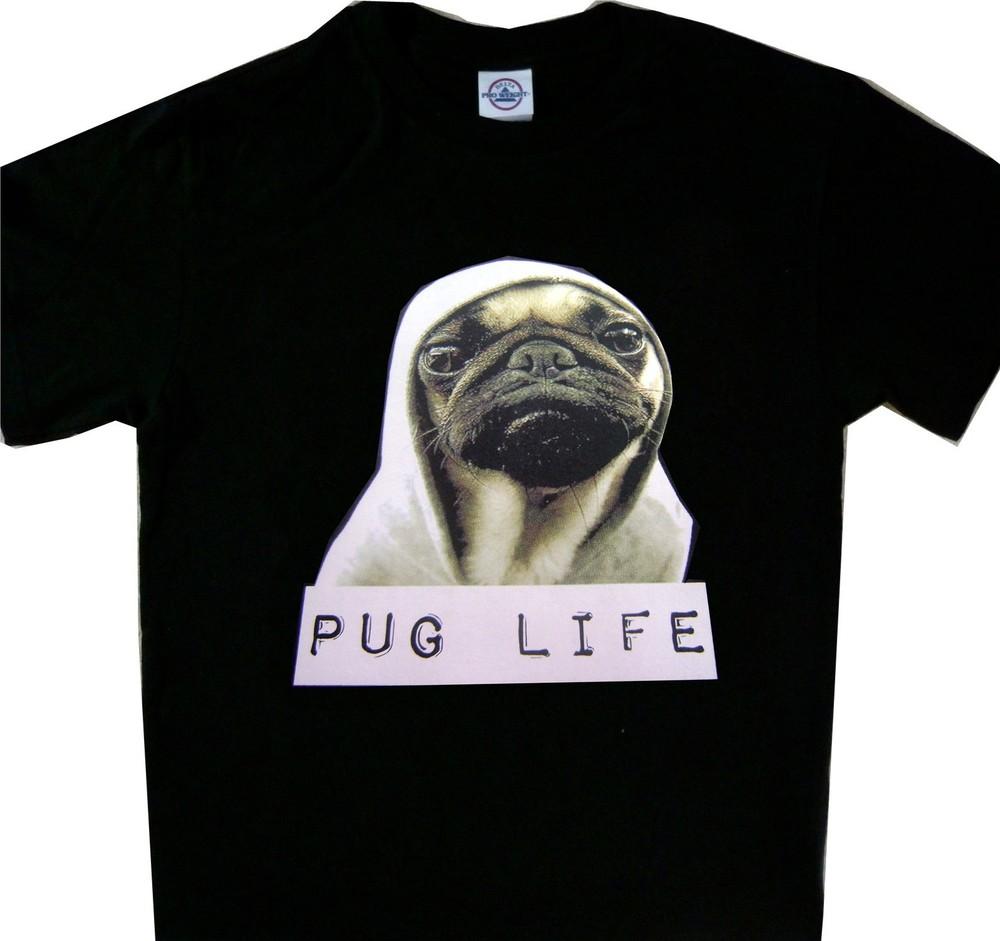 Pug Life Tee Black hirt Brand Funny Dog XXXL
