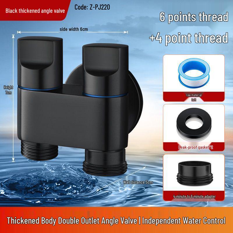 Dual Control Washing Machine High-Flow Water Splitter Valve
