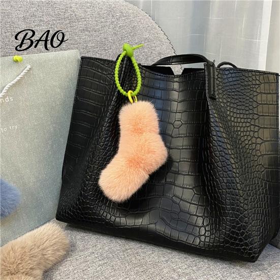 Decorative Knot Charm Plush Twist Bag Charm, Fuzzy Keychain Pendant, Backpacks Keyring Accessories Hanging Decoration for Backpacks, Handbags, Purse,