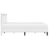 LED Strip Light Bed Frame In White 140 X 200 Cm Faux Leather