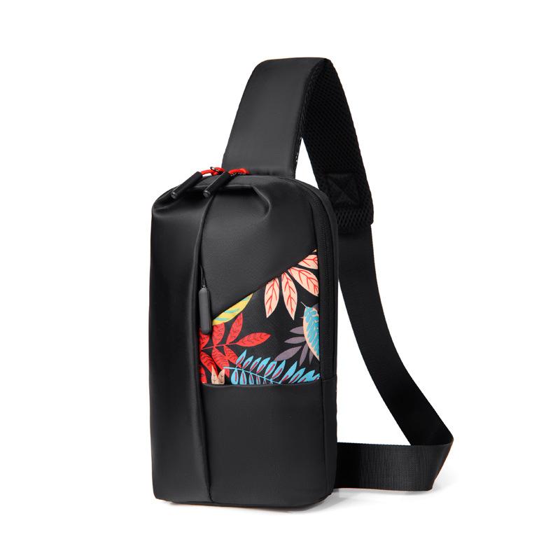 Men'S Business Breast Bag Outdoor Men'S Shoulder Bag Small Satchel Fanny Pack Contrasting Color Design