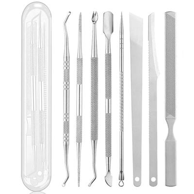 Premium Foot Care Kit 8Pcs Callus Remover File Dead Skin Shaver Cuticle Pusher Pedicure Tool for Hard Tough Skin Beauty Health