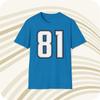 Calvin Johnson #81 Detroit Lions Jersey T-Shirt - Front & Back Print