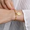 Rosary Bracelet Gold Plated Stainless Steel Religious Cross And Virgin Mary Prayer Bracelets Jewelrygifts  For Women Girls