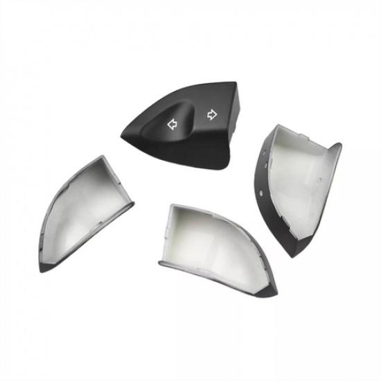 1 Paar Lenkrad-Bedientasten-Schalterabdeckung Schwarz Für Mercedes W220 W215