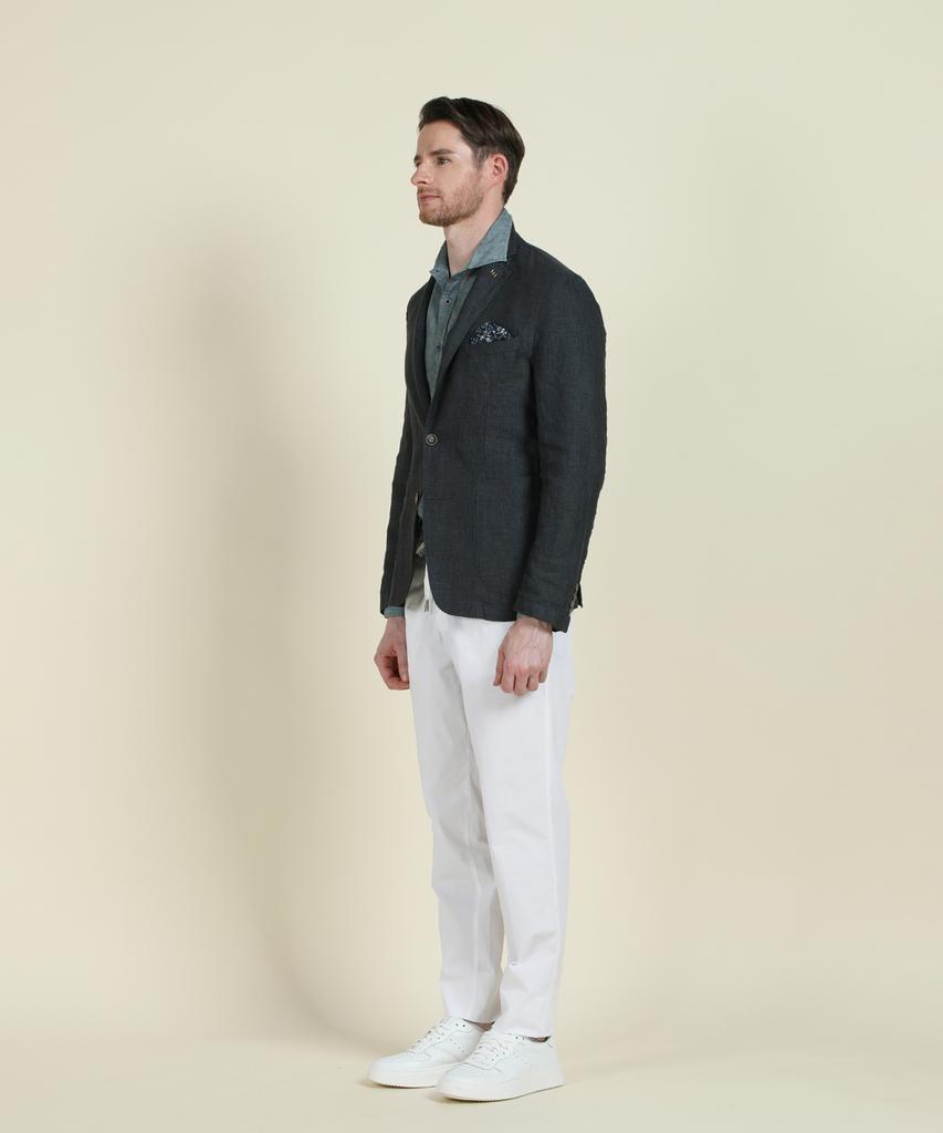 Panicale Grey Washed Linen Jacket