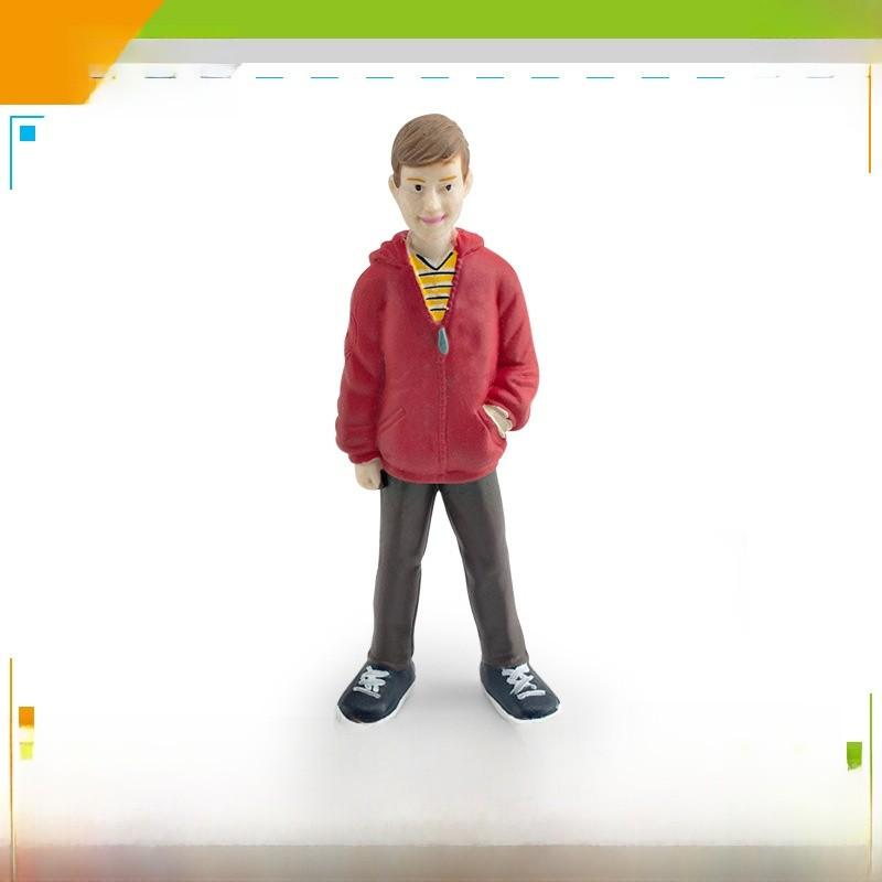 White Family Pvc Figurine Set With Static Family Members For Home Decor And Collection