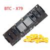 BTC X79 Dual CPU Miner Motherboard DDR3 8 PCI-E X16 with E5-2620 CPU RECC 8G DDR3 Memory 120G MSATA SSD For Support 3060 GP