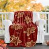 Christmas gingerbread man Theme Printed Blanket - Perfect for Couch, Bed, Travel & Outdoor Use | Machine Washable, Cozy & Durable.