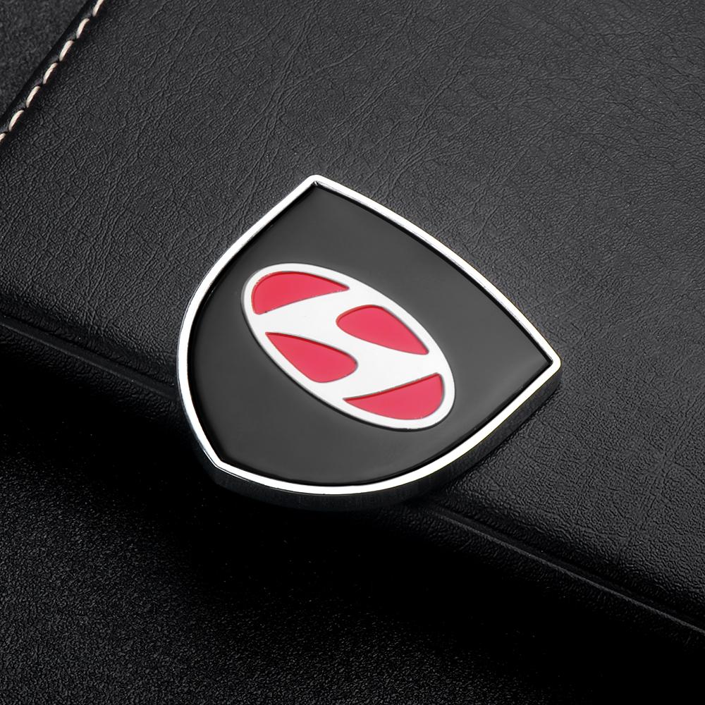 3D Car Styling Metal Shield Emblem Body Side Window Sticker Accessories For Hyundai GDI Tucson Sonata Palisade Elantra Wagon i20 R2