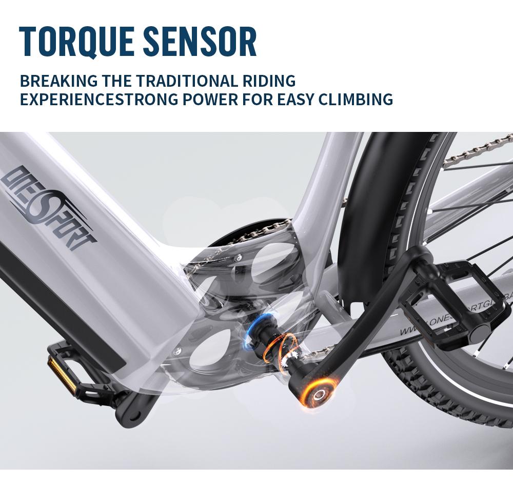 ONESPORT OT05 Pro Electric Bike 250W Motor 36V 22.5Ah Battery 700*50C Tires 25km/h Max Speed 140km Max Range Torque Sensor