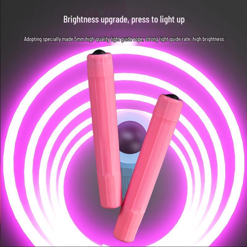 Luminous LED Fiber Optic Skipping Rope for Kids & Adults - Dazzling Colorful Light for Outdoor Evening Fun